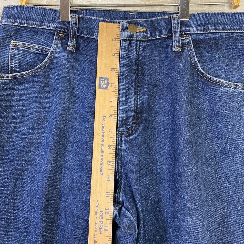 VTG Wrangler Blues Jeans Women 12x32 Blue Denim 100% Cotton WB101AD Tapered 90's - Picture 10 of 11